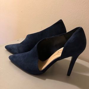 Super cute navy blue suede Jessica Simpson pumps